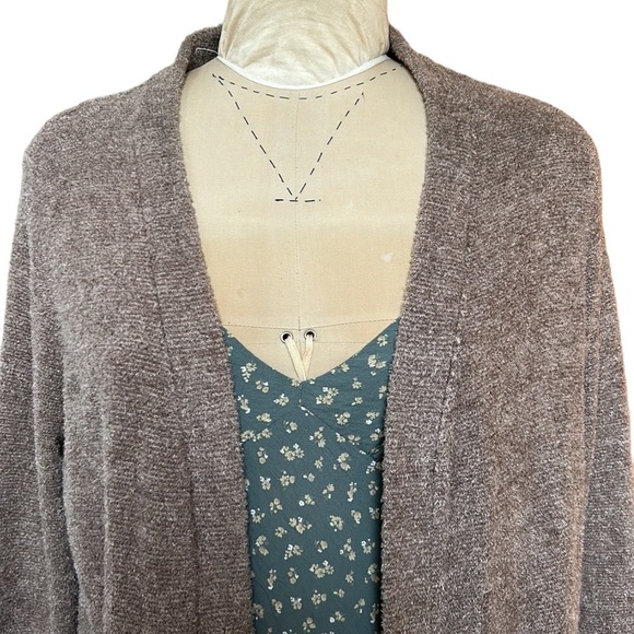 Barefoot Dreams Cozy Chic Lite Long Open Cardigan in Heather Cocoa Taupe… - Picture 3 of 11